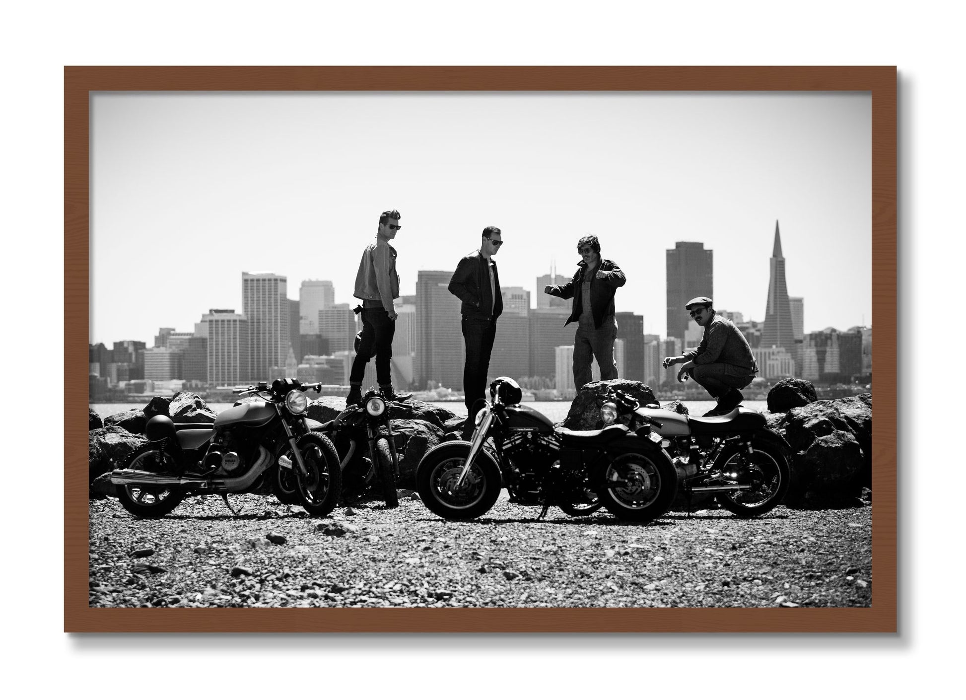 Framed photograph of The Love For Riding by Dylan Ozanich, Walnut frame, Full Bleed