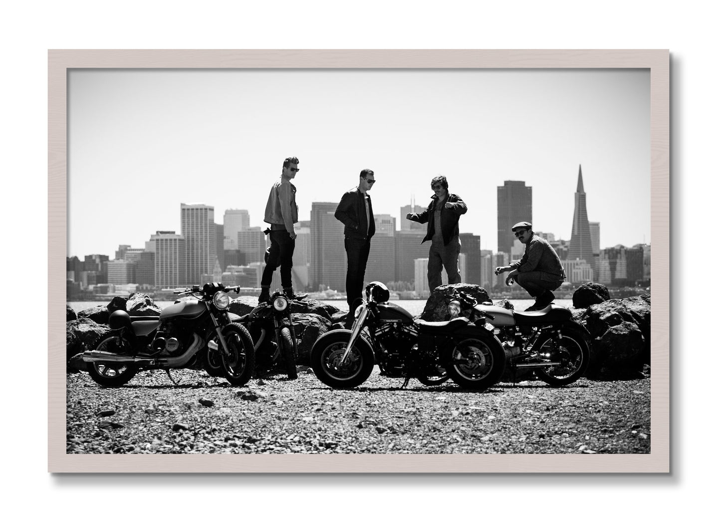 Framed photograph of The Love For Riding by Dylan Ozanich, White Maple frame, Full Bleed