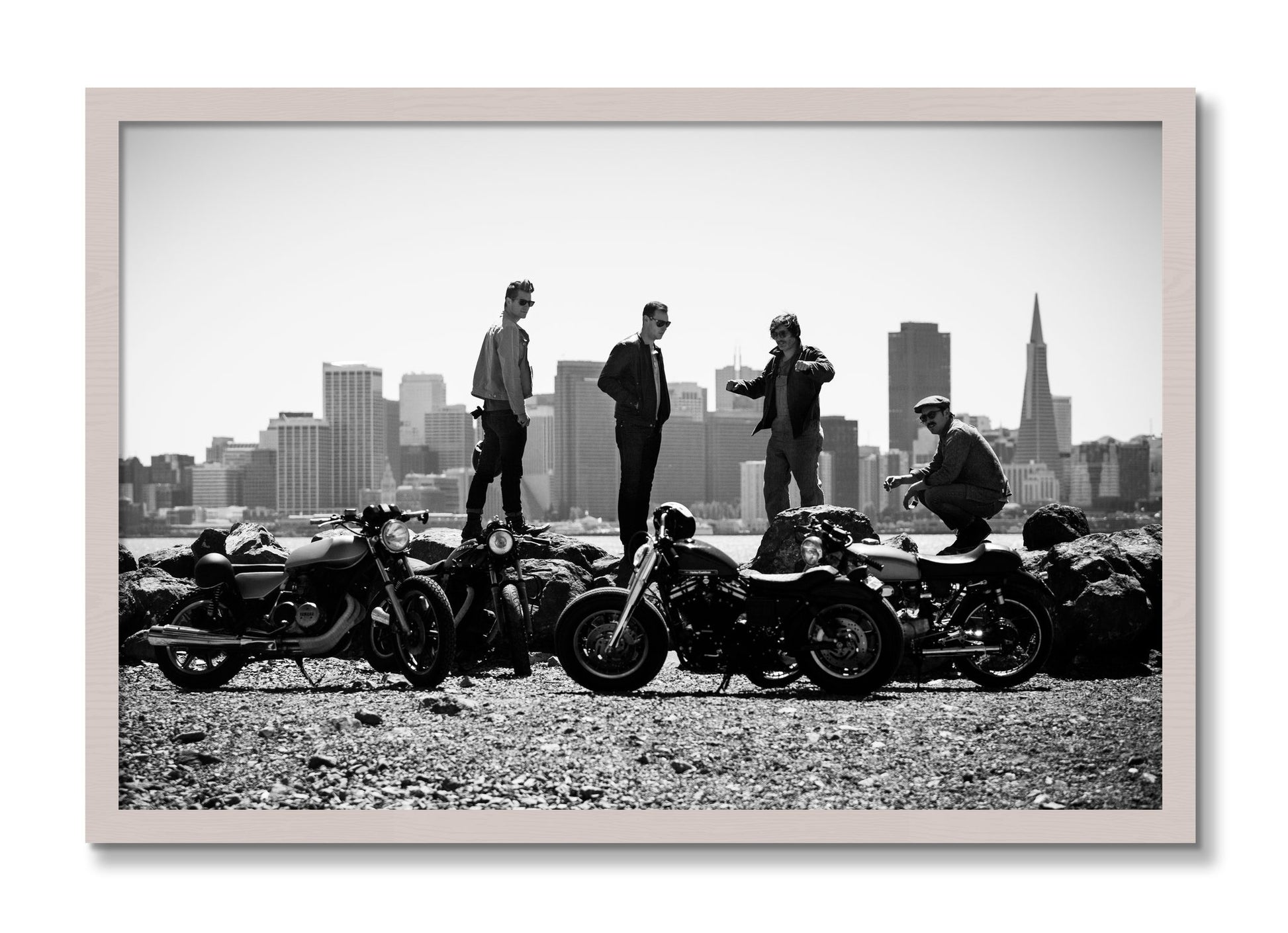 Framed photograph of The Love For Riding by Dylan Ozanich, White Maple frame, Full Bleed