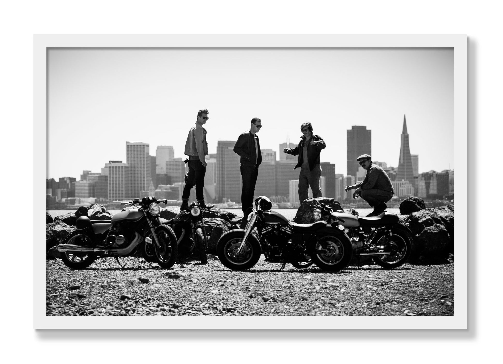 Framed photograph of The Love For Riding by Dylan Ozanich, White frame, Full Bleed