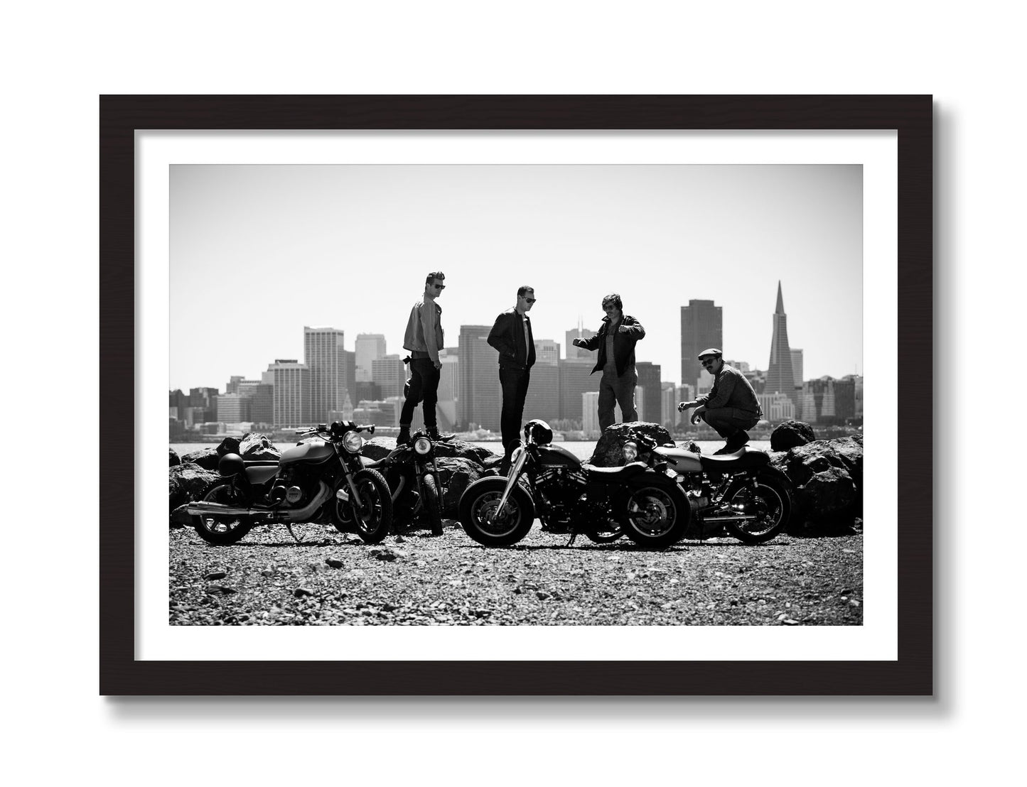 Framed photograph of The Love For Riding by Dylan Ozanich, Black Walnut frame, Borders