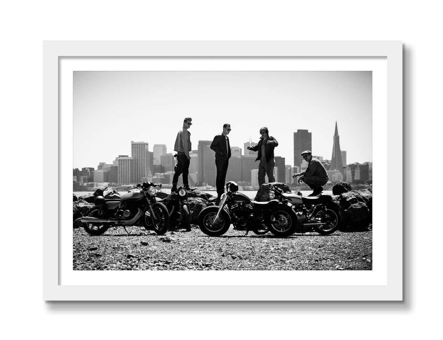 Framed photograph of The Love For Riding by Dylan Ozanich, White frame, Borders