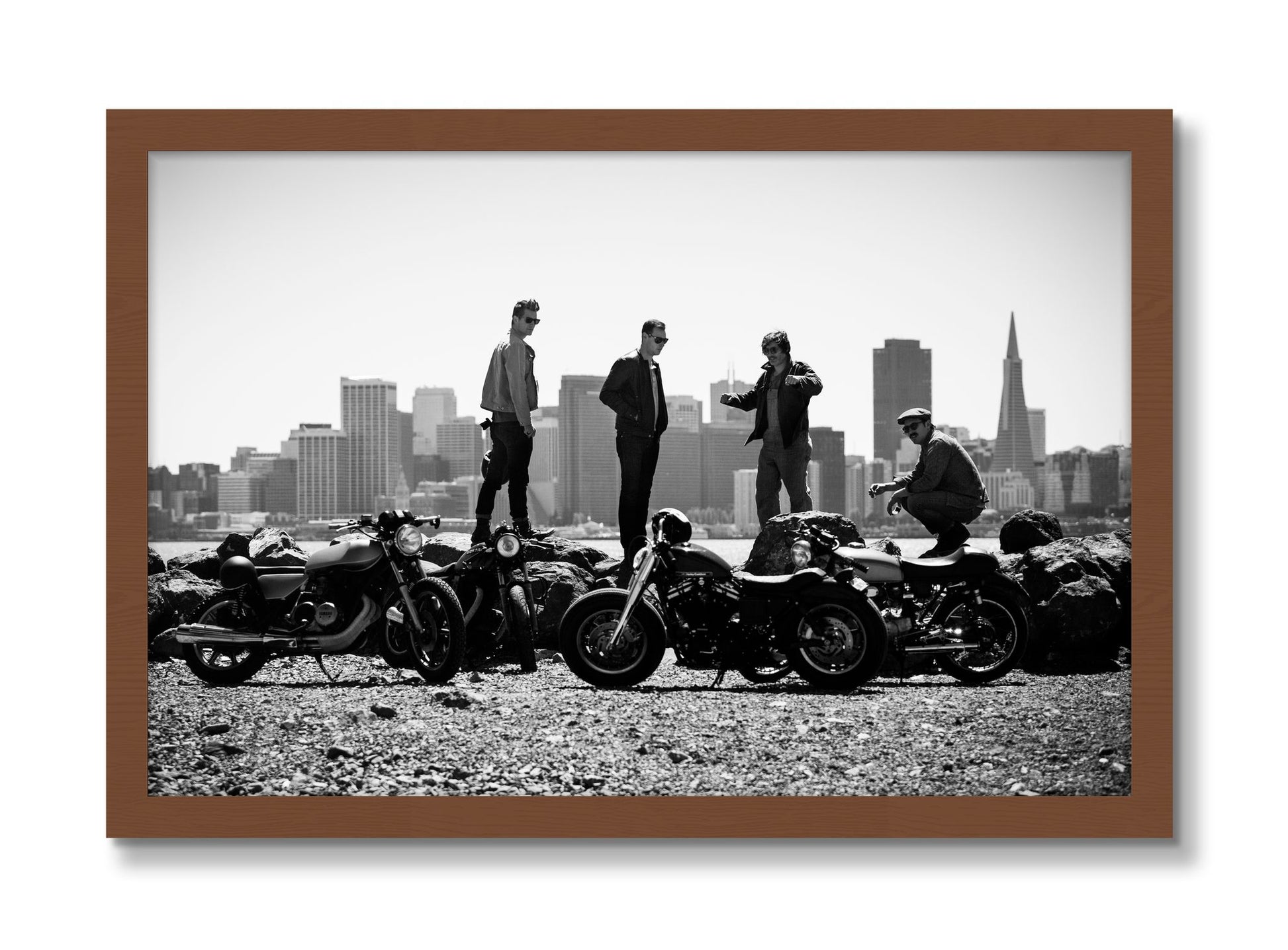 Framed photograph of The Love For Riding by Dylan Ozanich, Walnut frame, Full Bleed