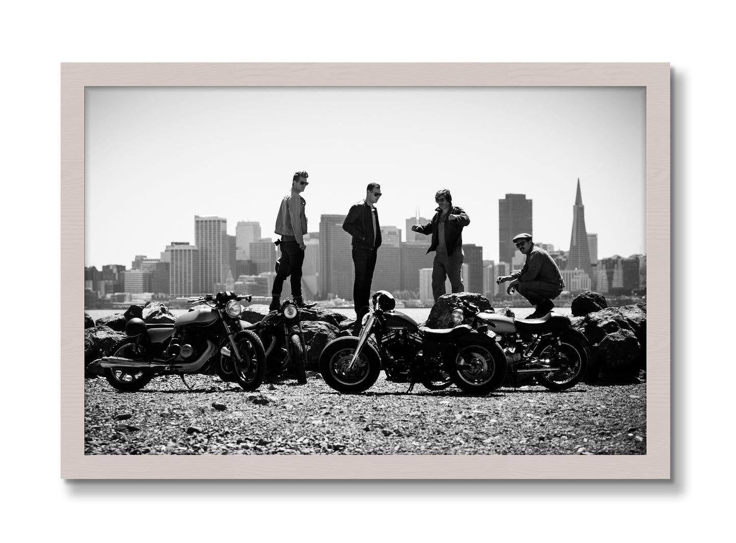 Framed photograph of The Love For Riding by Dylan Ozanich, White Maple frame, Full Bleed