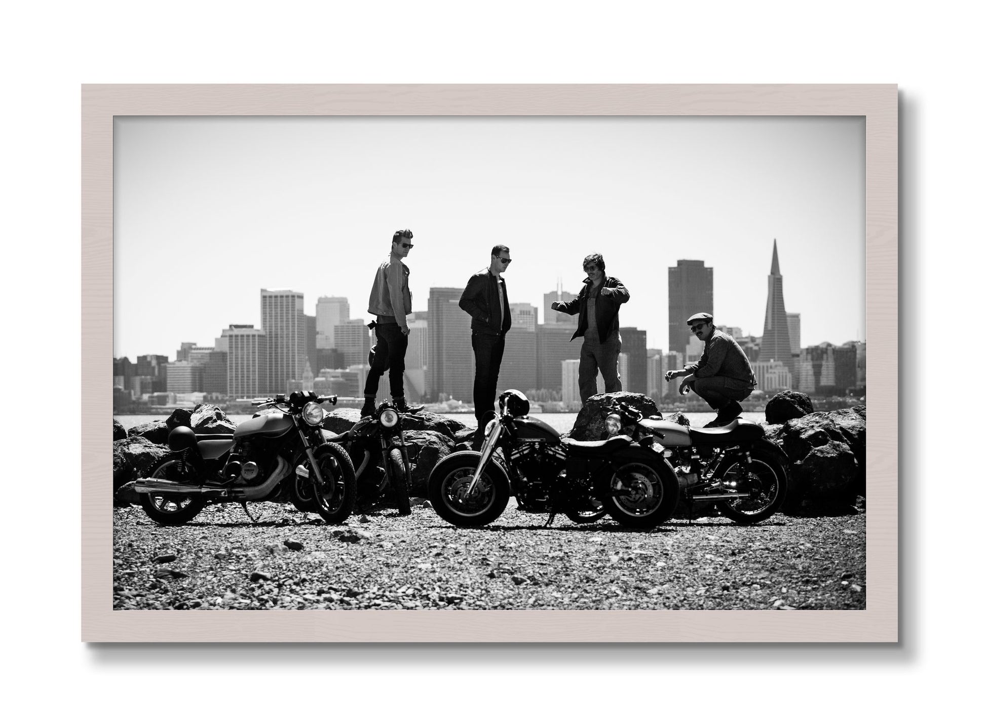 Framed photograph of The Love For Riding by Dylan Ozanich, White Maple frame, Full Bleed