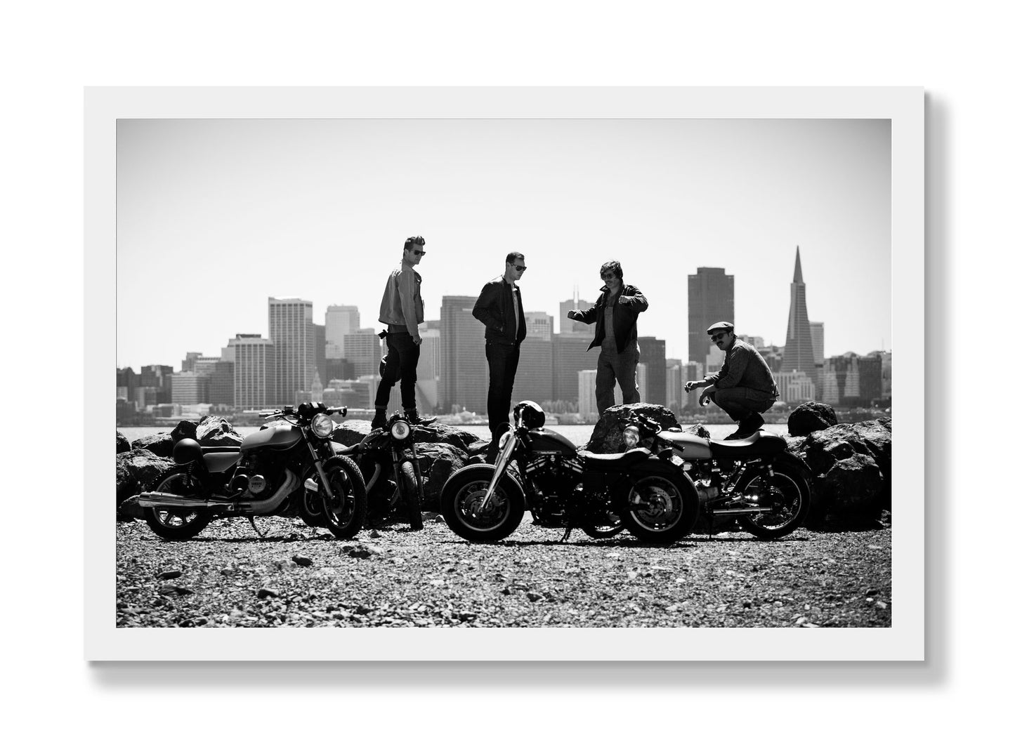 Framed photograph of The Love For Riding by Dylan Ozanich, White frame, Full Bleed