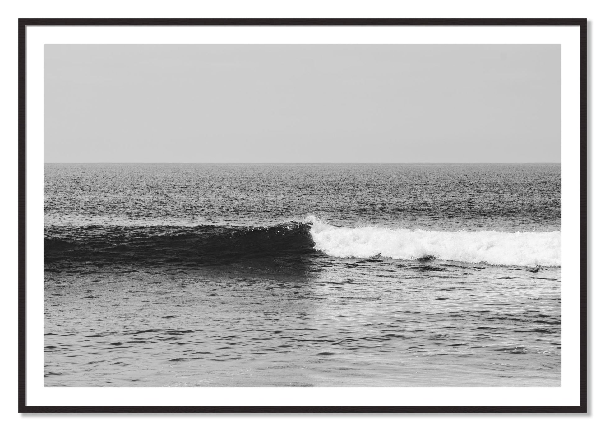 Framed photograph of The Wave by Dylan Ozanich, Black Walnut frame, Borders