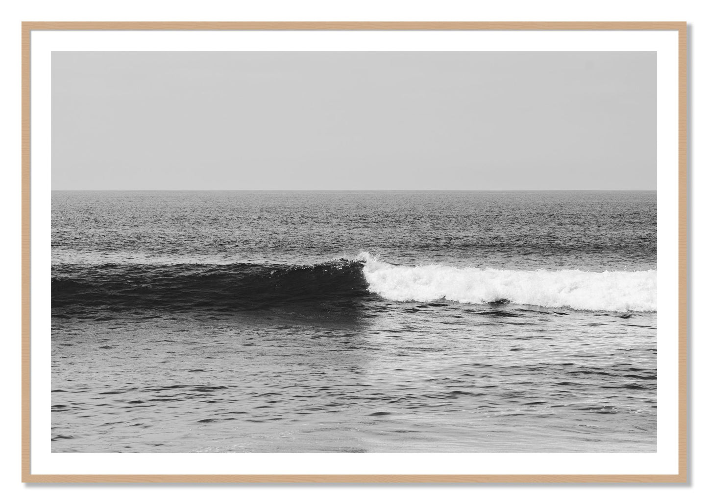 Framed photograph of The Wave by Dylan Ozanich, Oak frame, Borders