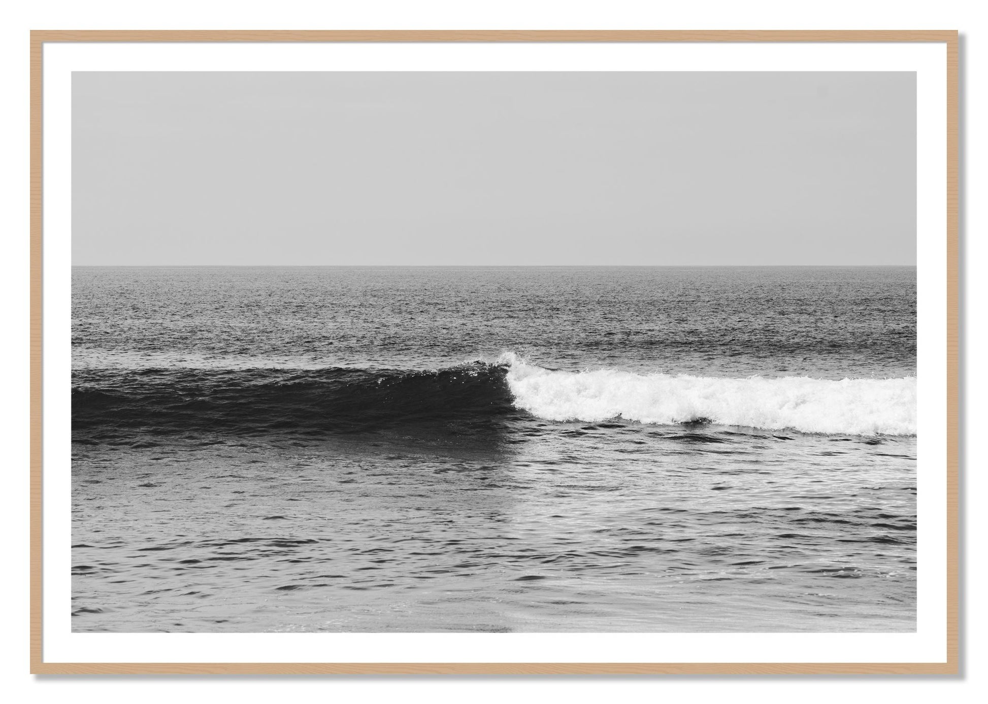 Framed photograph of The Wave by Dylan Ozanich, Oak frame, Borders