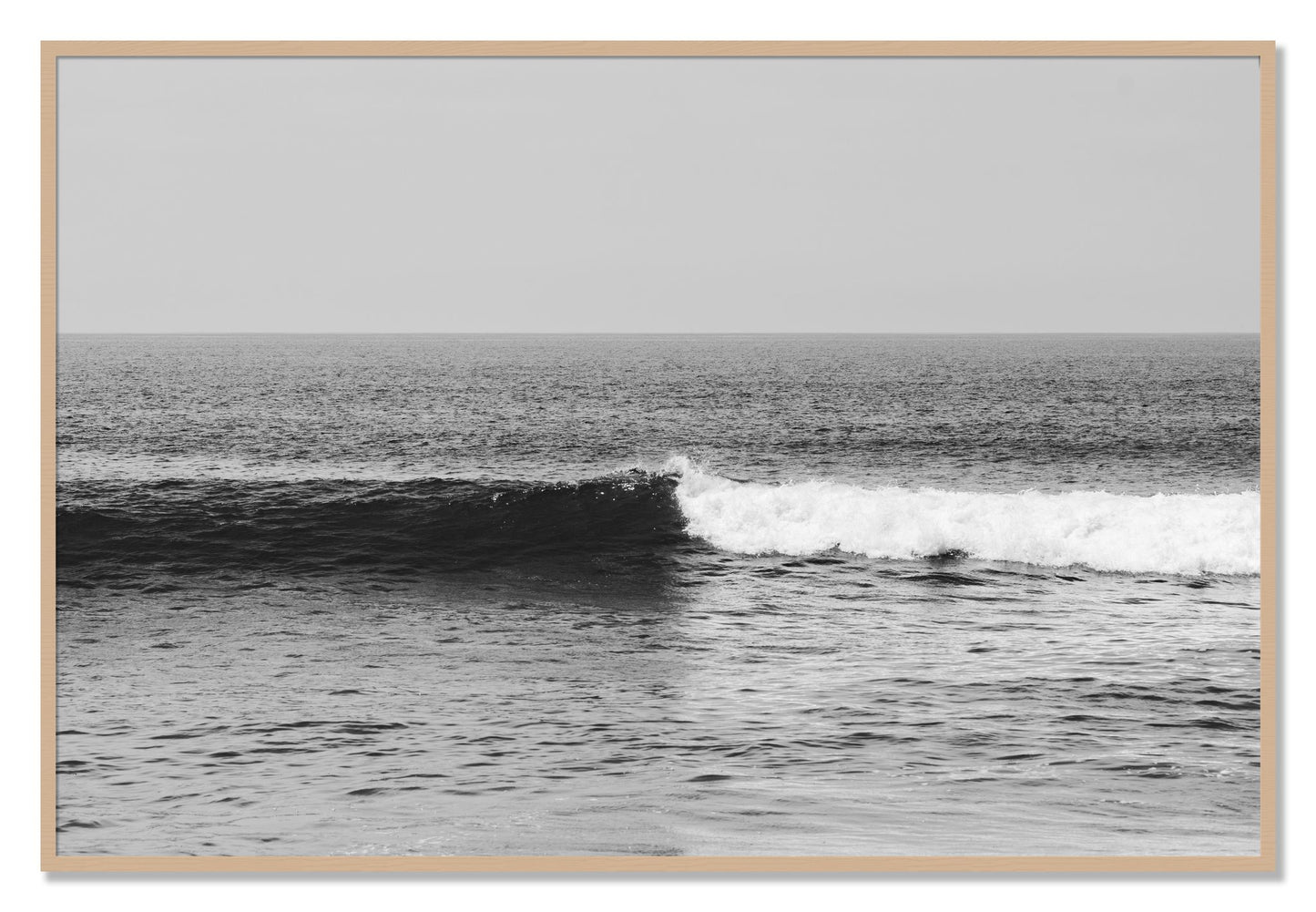 Framed photograph of The Wave by Dylan Ozanich, Oak frame, Full Bleed