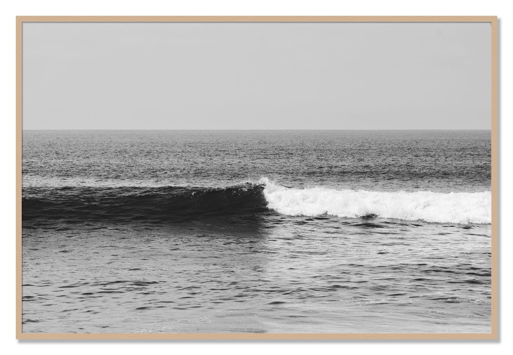 Framed photograph of The Wave by Dylan Ozanich, Oak frame, Full Bleed