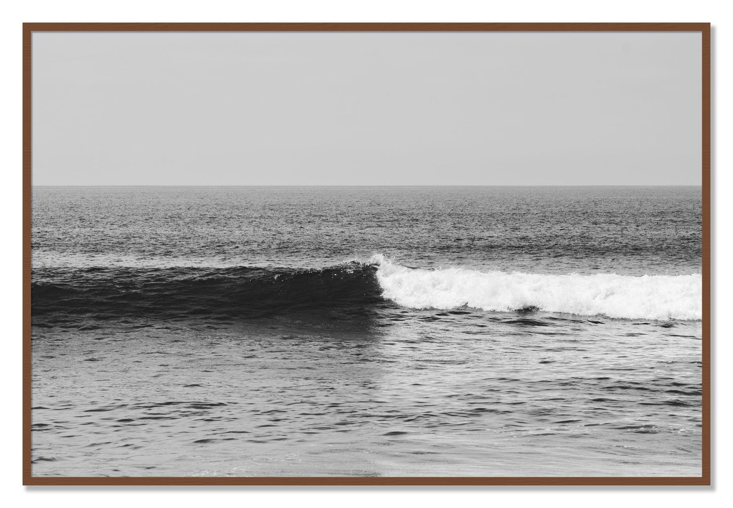 Framed photograph of The Wave by Dylan Ozanich, Walnut frame, Full Bleed