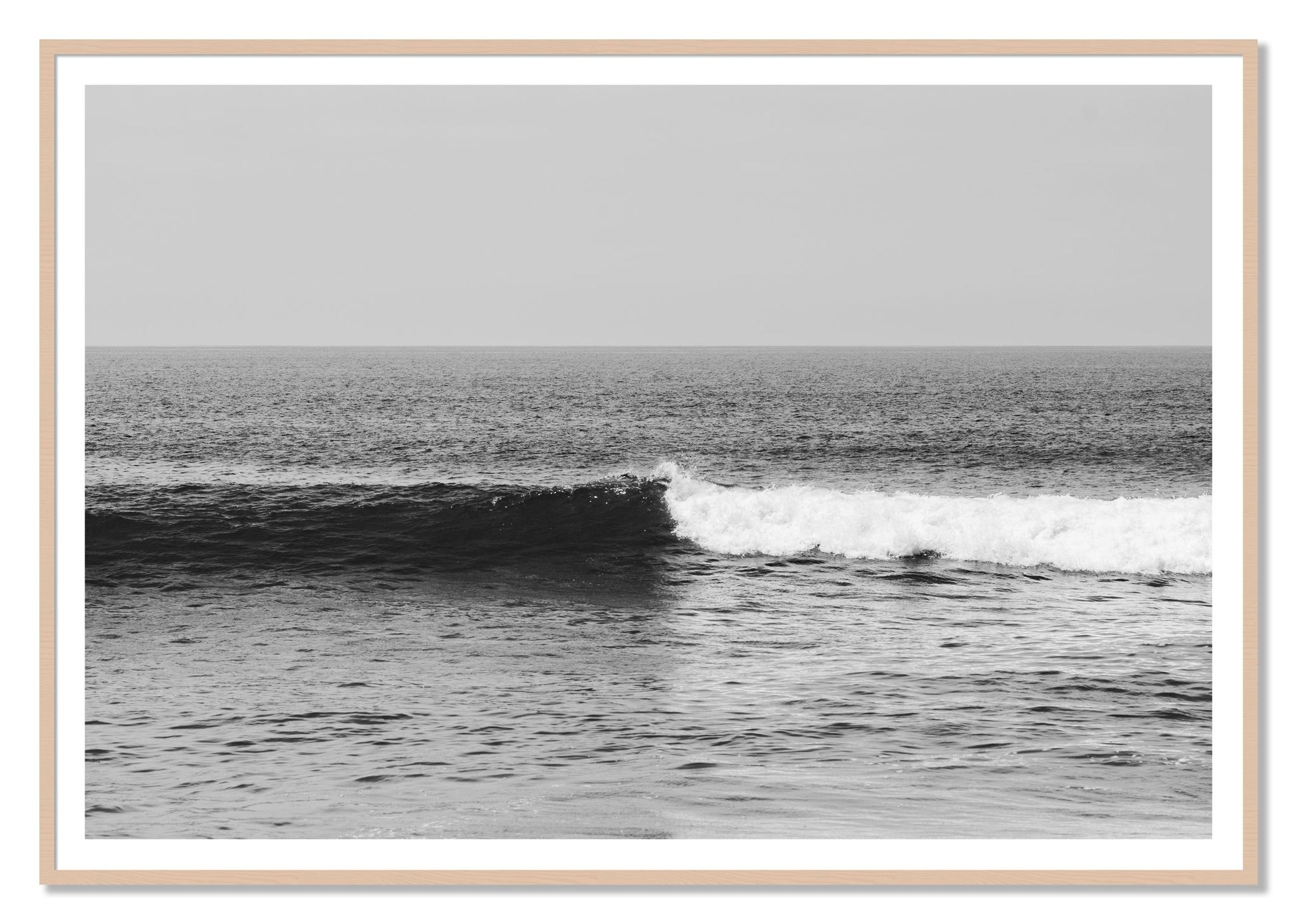 Framed photograph of The Wave by Dylan Ozanich, Maple frame, Borders