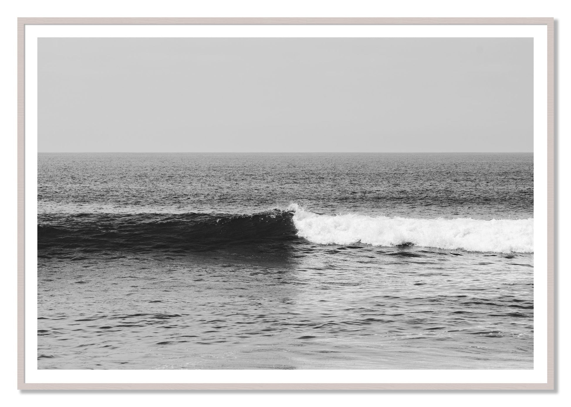 Framed photograph of The Wave by Dylan Ozanich, White Maple frame, Borders
