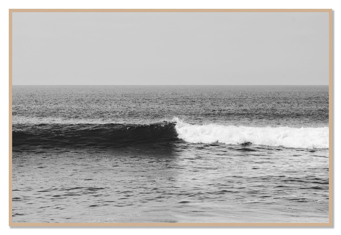 Framed photograph of The Wave by Dylan Ozanich, Oak frame, Full Bleed