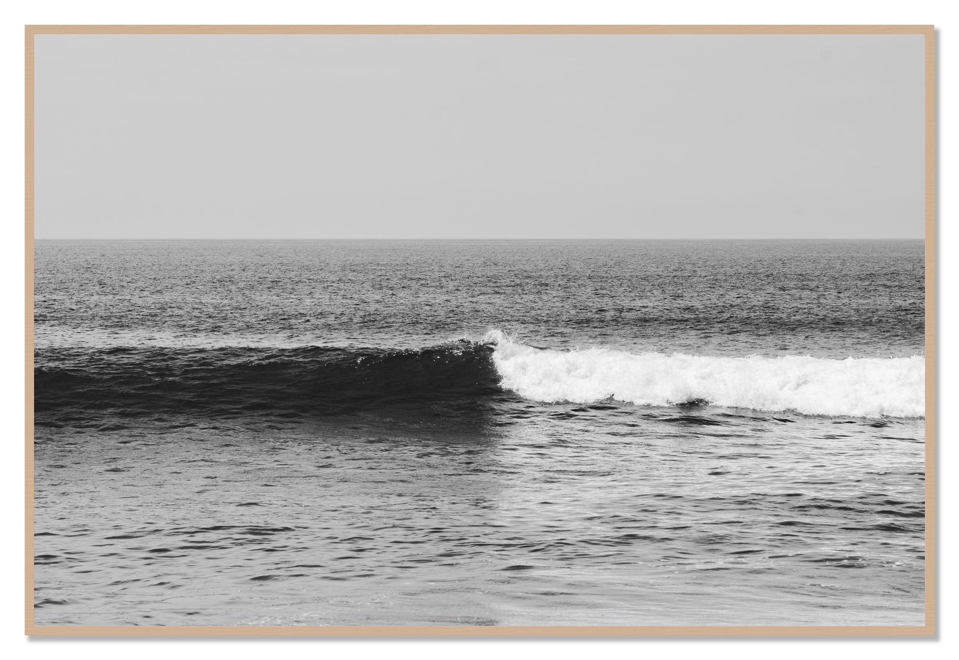 Framed photograph of The Wave by Dylan Ozanich, Oak frame, Full Bleed