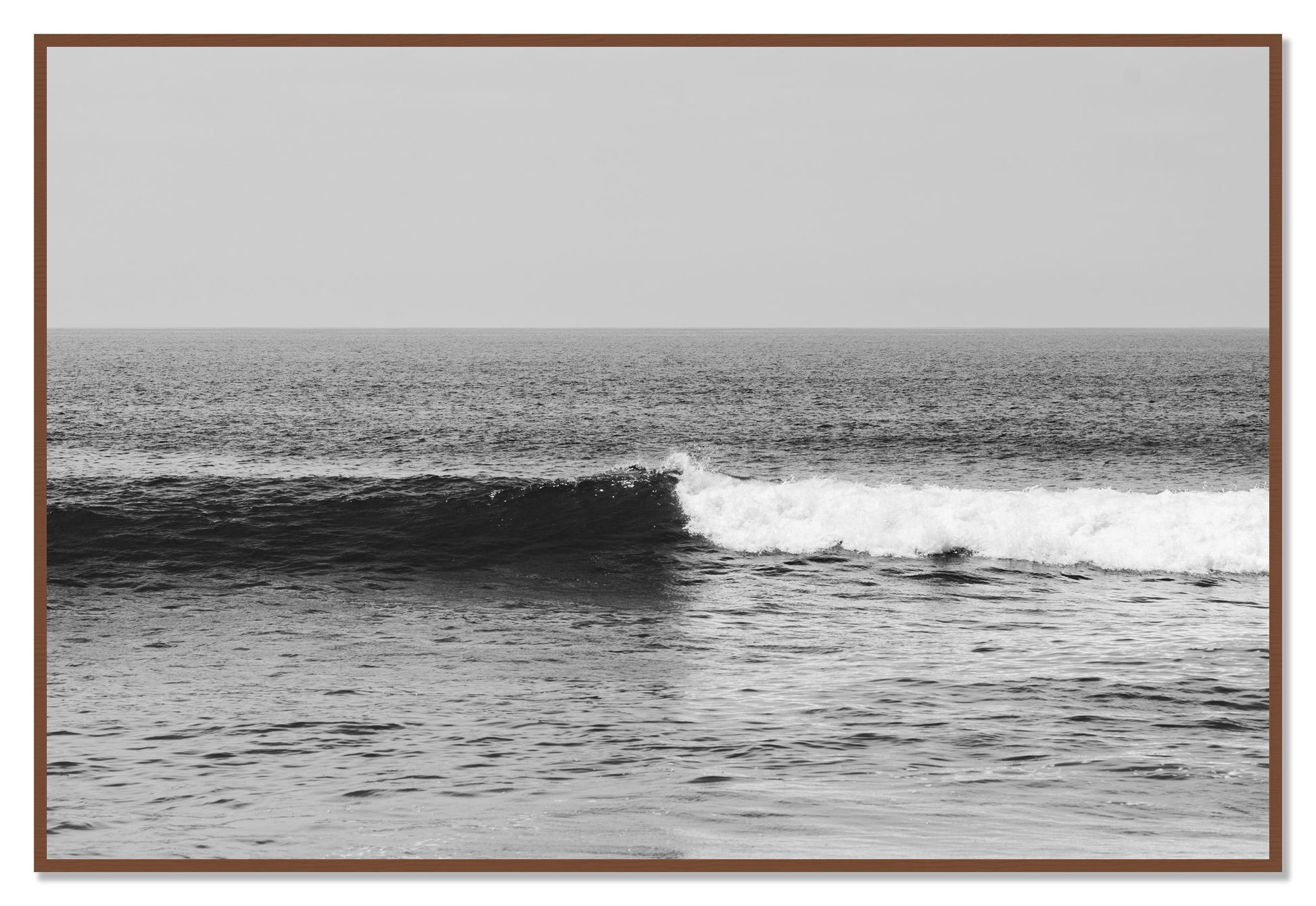 Framed photograph of The Wave by Dylan Ozanich, Walnut frame, Full Bleed