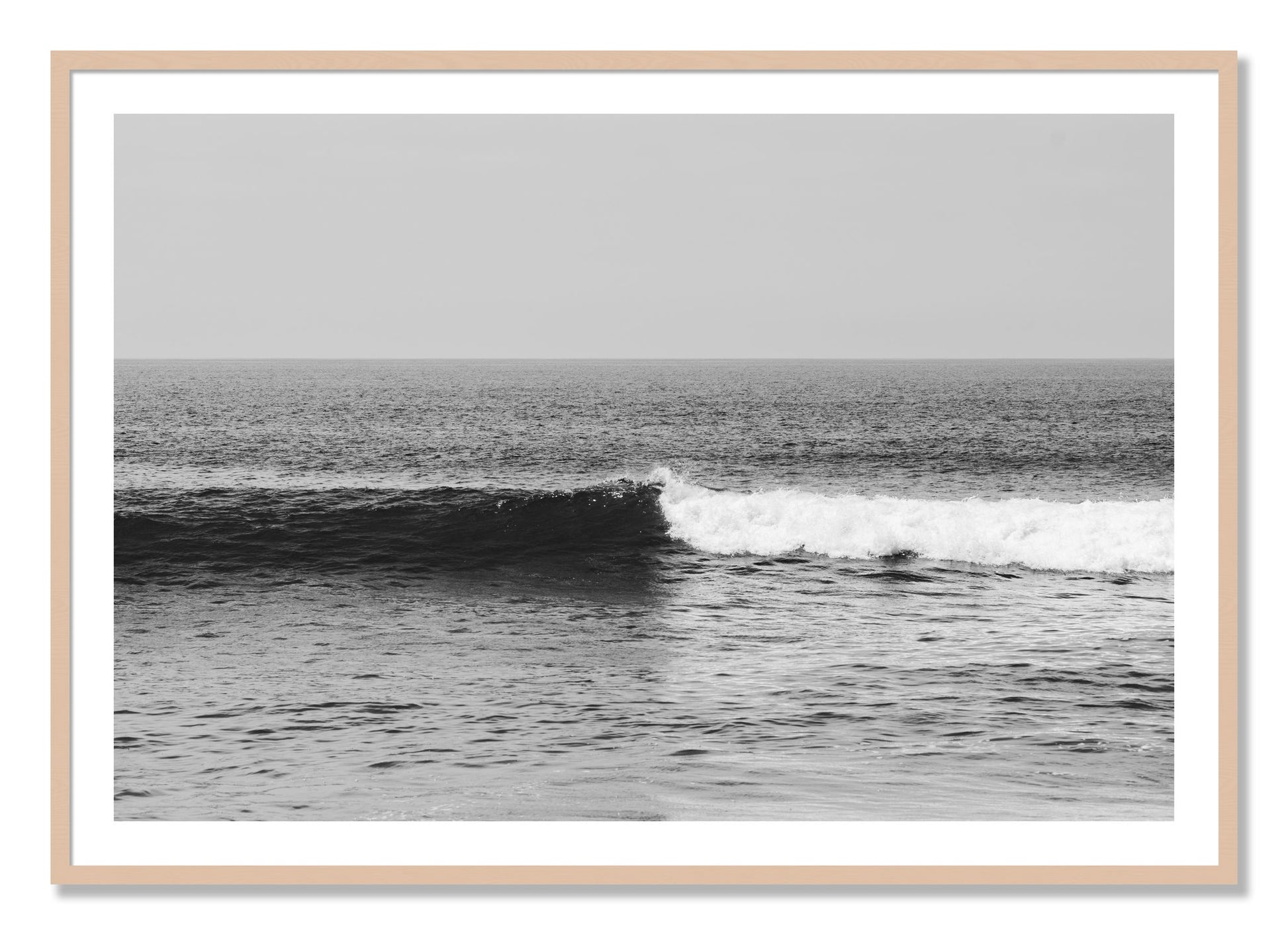 Framed photograph of The Wave by Dylan Ozanich, Maple frame, Borders