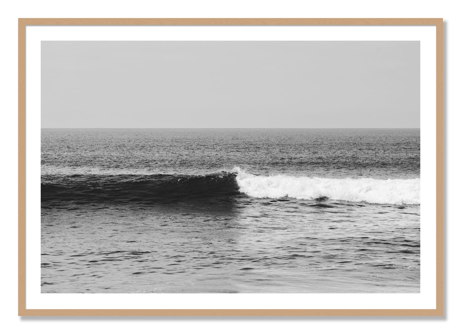 Framed photograph of The Wave by Dylan Ozanich, Oak frame, Borders