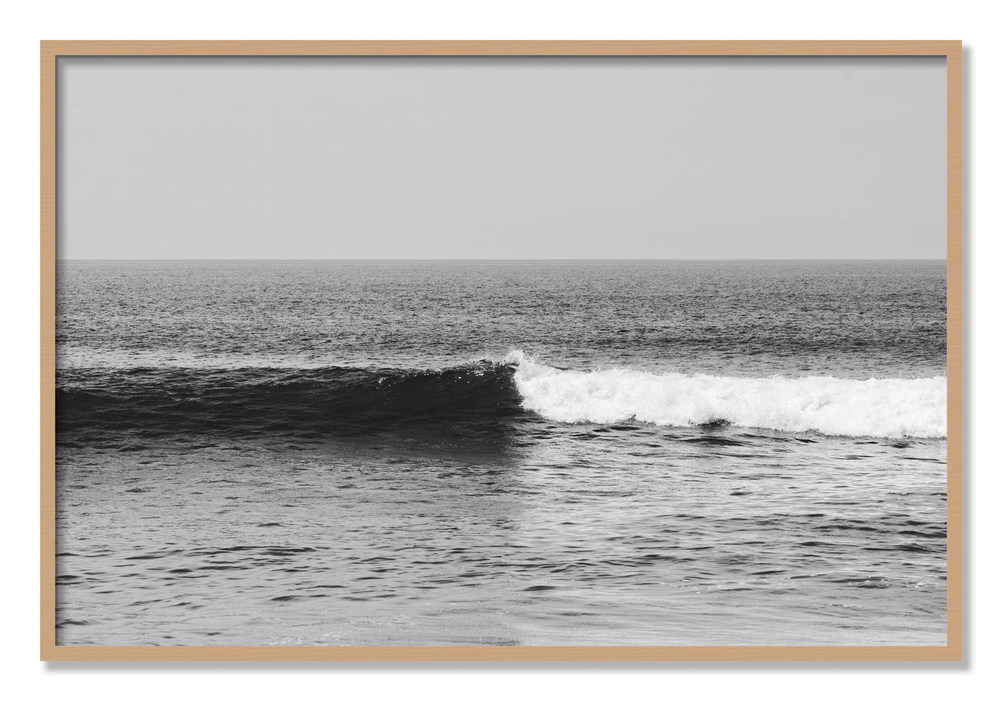 Framed photograph of The Wave by Dylan Ozanich, Oak frame, Full Bleed