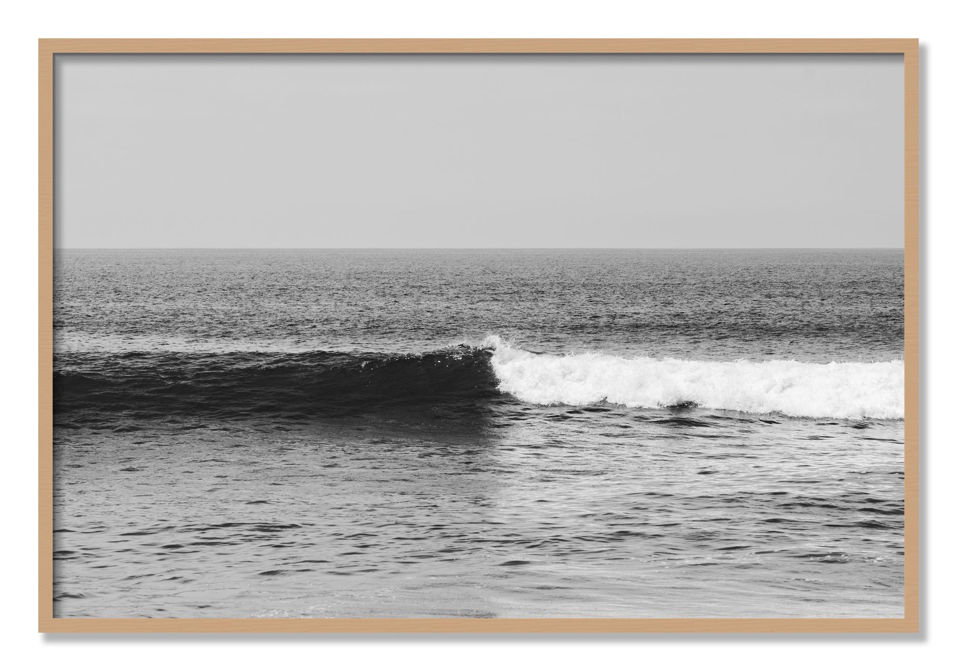 Framed photograph of The Wave by Dylan Ozanich, Oak frame, Full Bleed