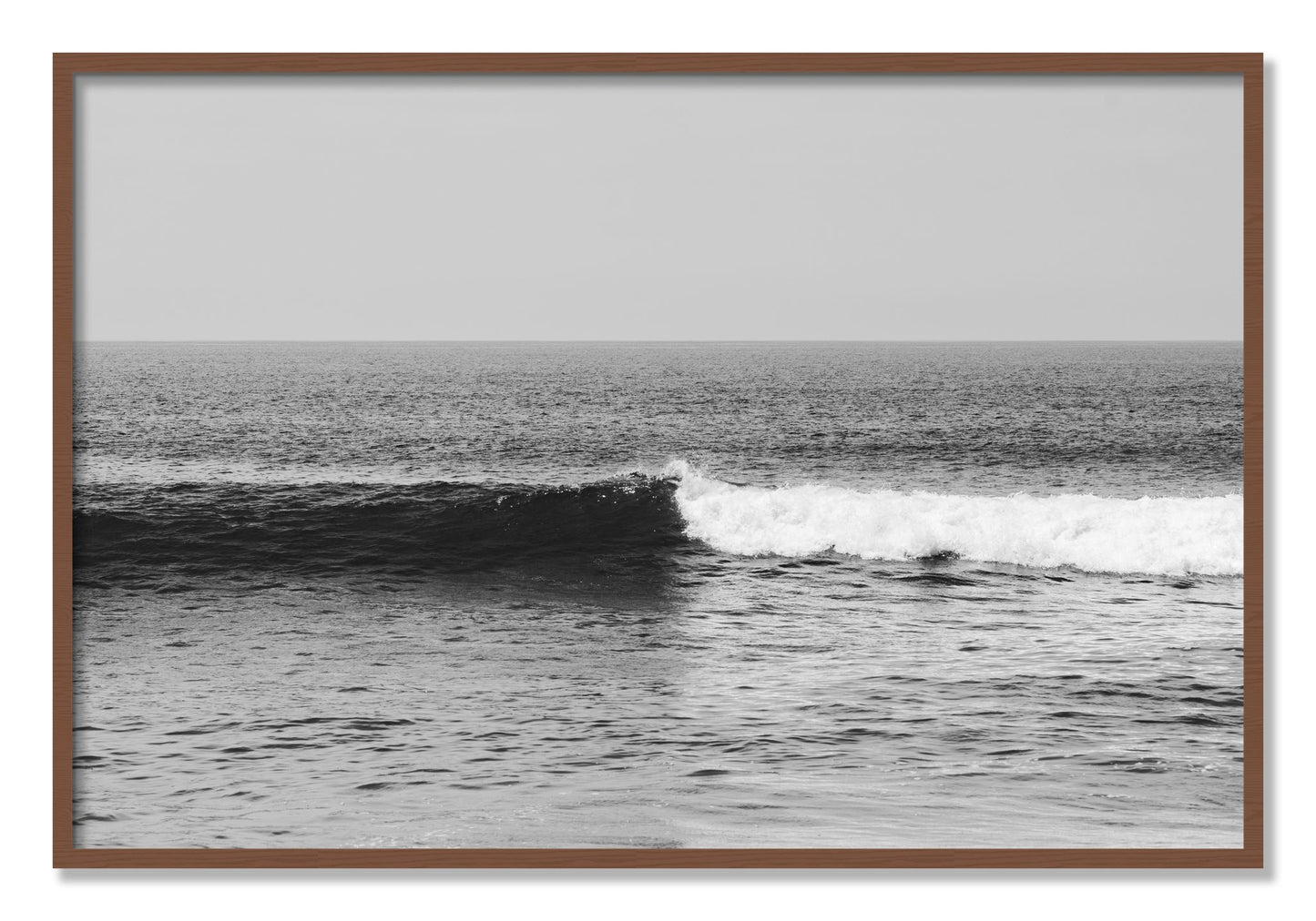 Framed photograph of The Wave by Dylan Ozanich, Walnut frame, Full Bleed