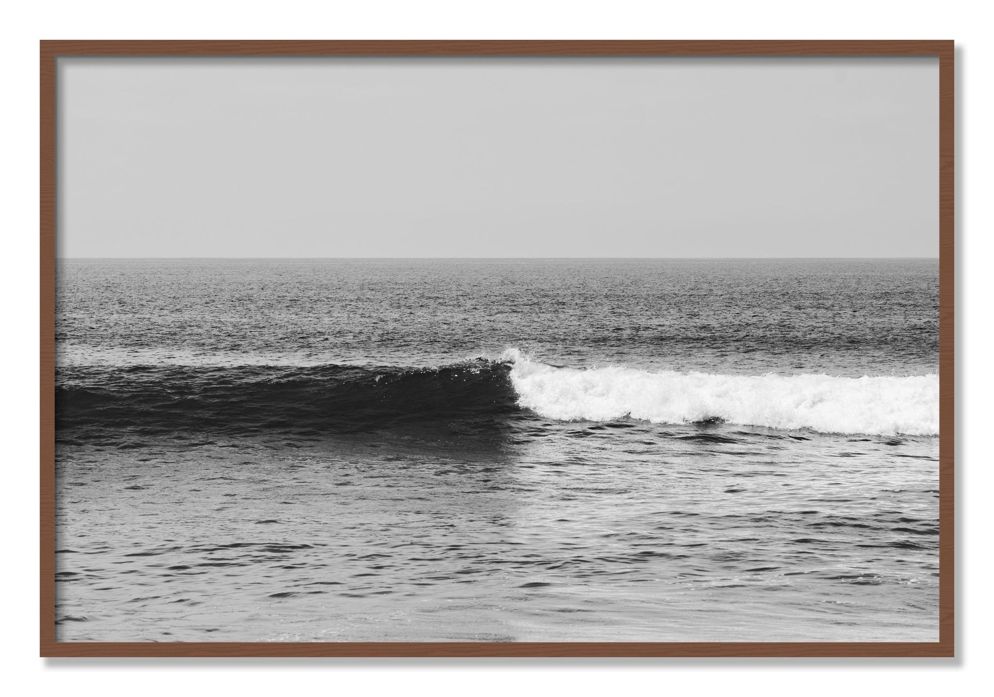 Framed photograph of The Wave by Dylan Ozanich, Walnut frame, Full Bleed