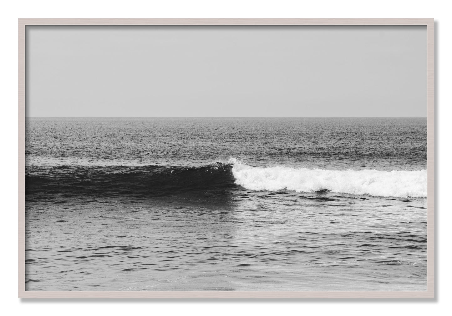 Framed photograph of The Wave by Dylan Ozanich, White Maple frame, Full Bleed