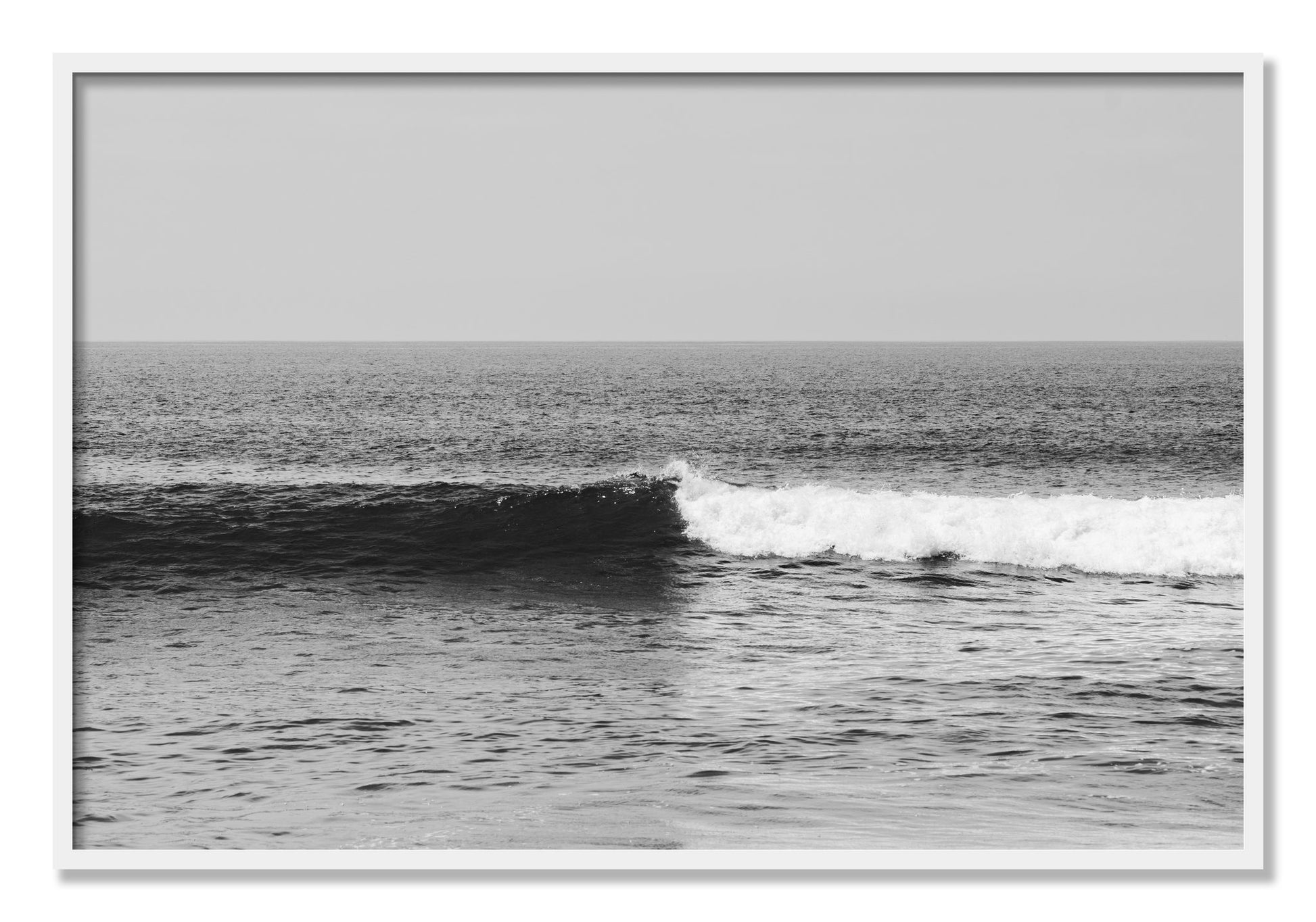 Framed photograph of The Wave by Dylan Ozanich, White frame, Full Bleed