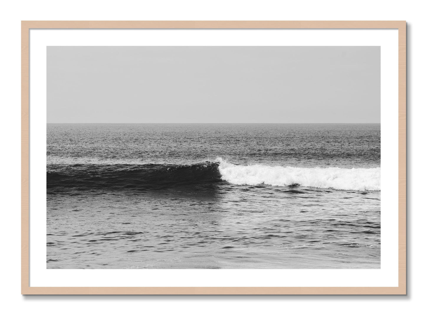 Framed photograph of The Wave by Dylan Ozanich, Maple frame, Borders