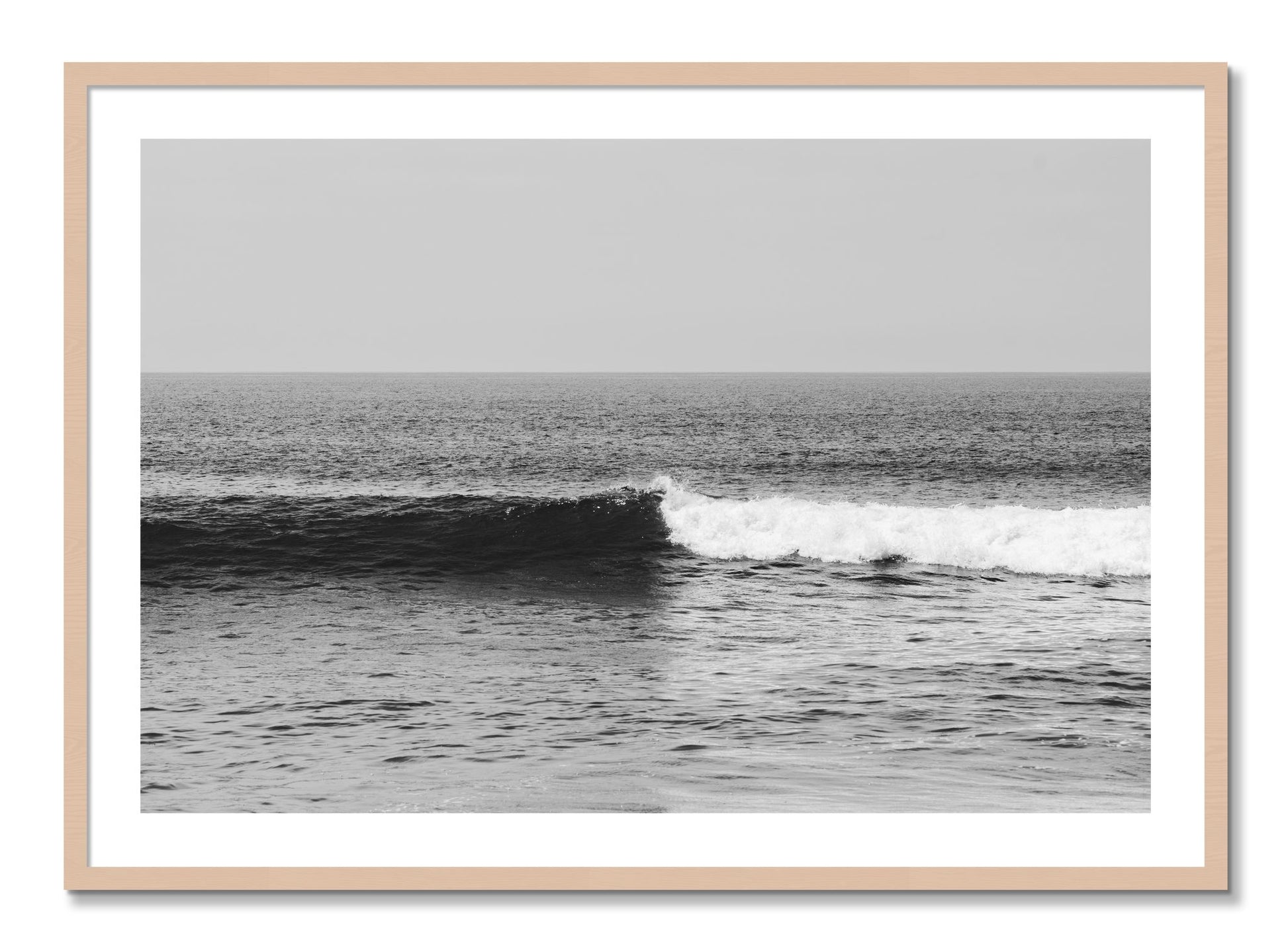 Framed photograph of The Wave by Dylan Ozanich, Maple frame, Borders