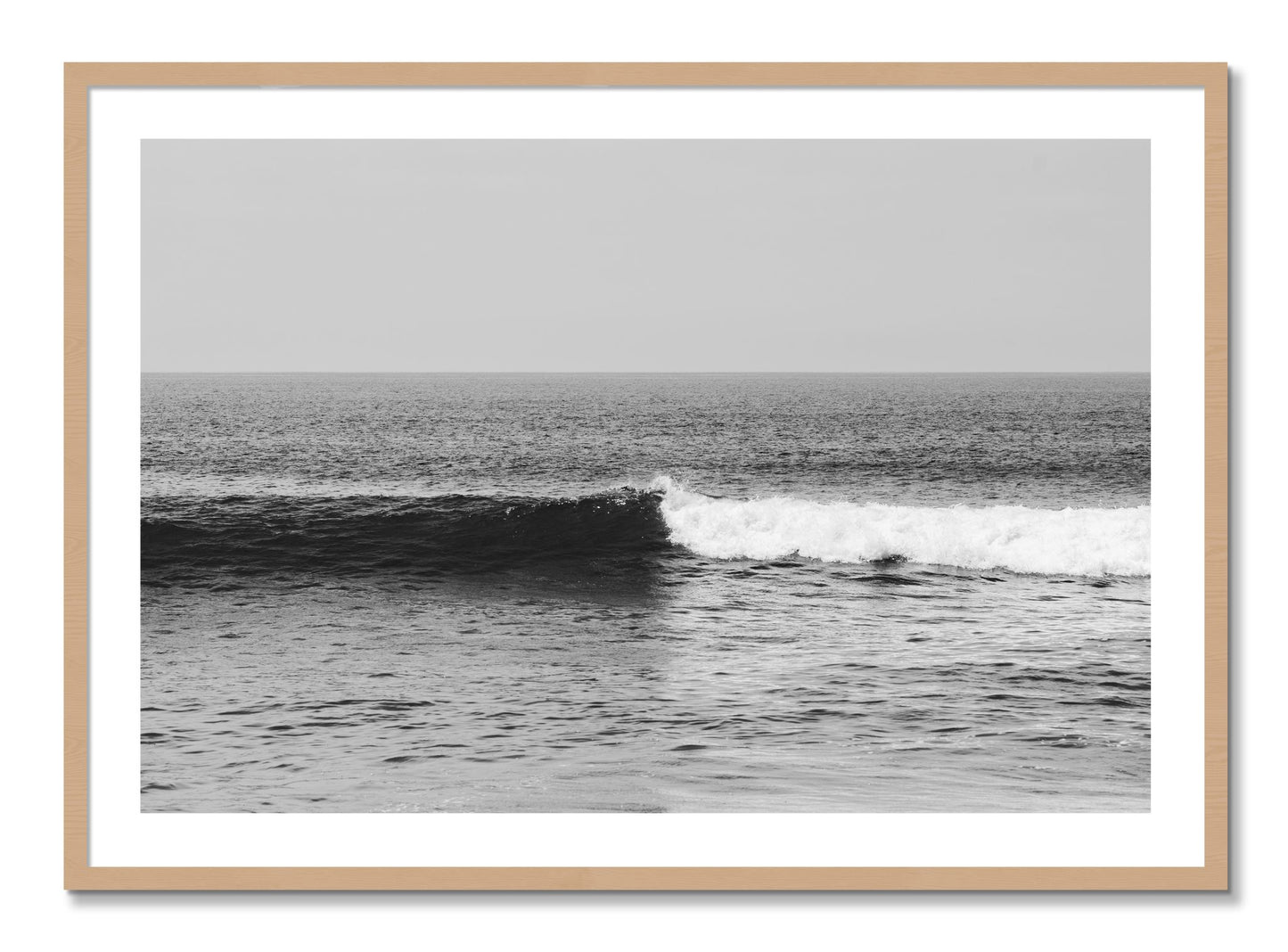 Framed photograph of The Wave by Dylan Ozanich, Oak frame, Borders