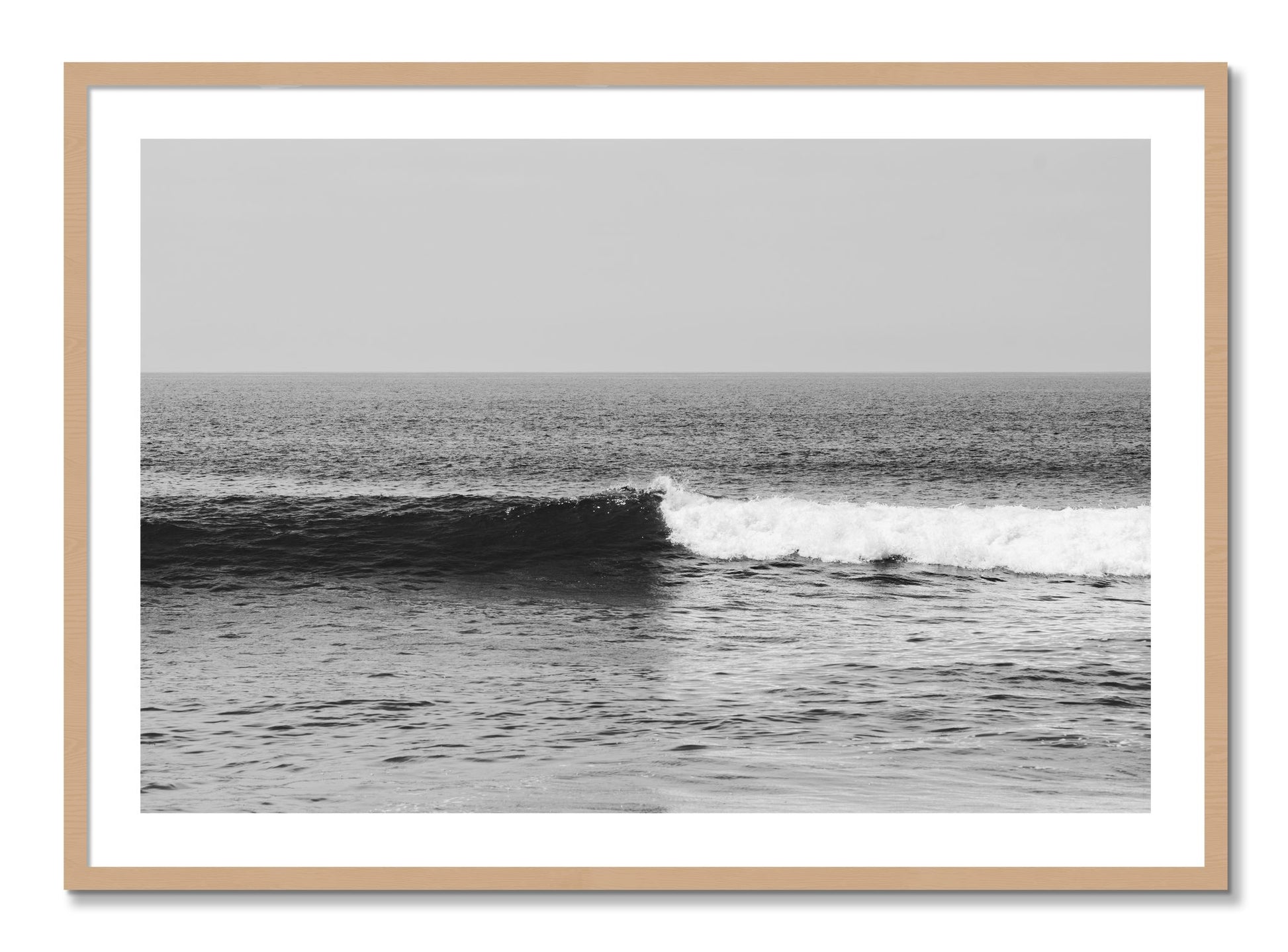 Framed photograph of The Wave by Dylan Ozanich, Oak frame, Borders