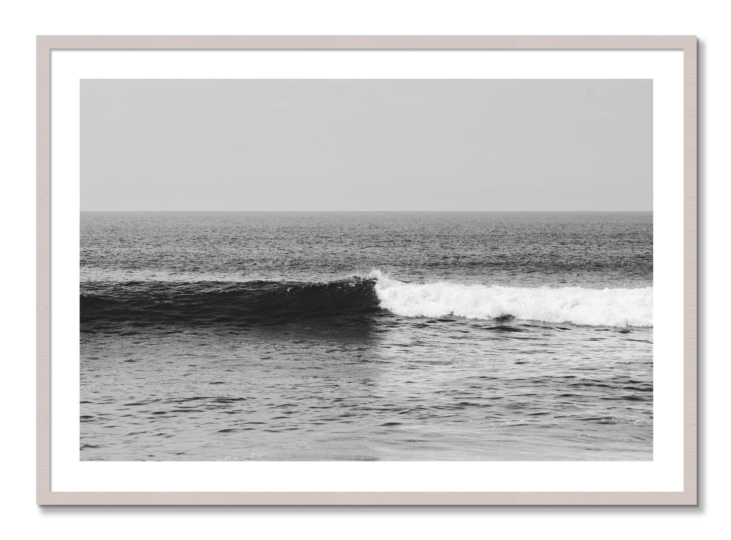 Framed photograph of The Wave by Dylan Ozanich, White Maple frame, Borders