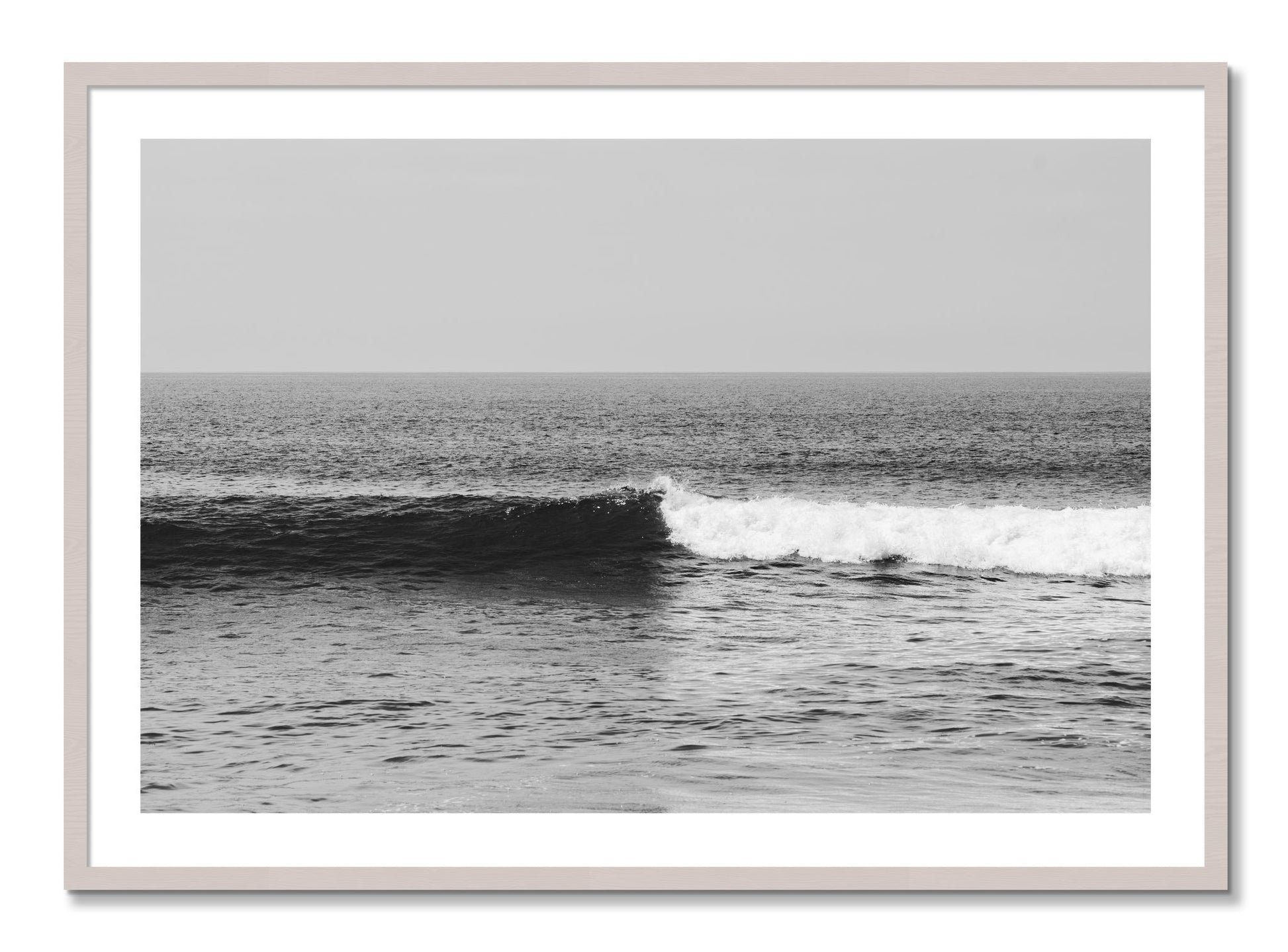 Framed photograph of The Wave by Dylan Ozanich, White Maple frame, Borders