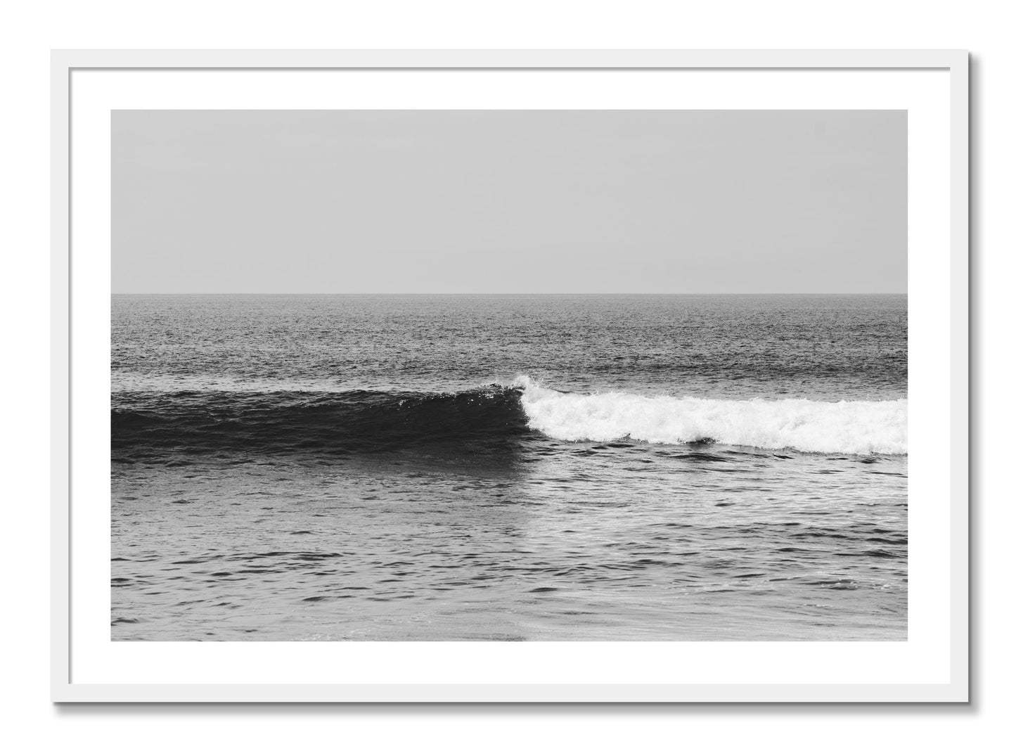 Framed photograph of The Wave by Dylan Ozanich, White frame, Borders