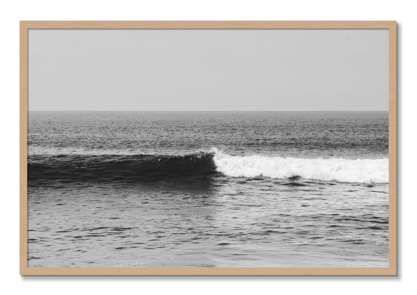 Framed photograph of The Wave by Dylan Ozanich, Oak frame, Full Bleed