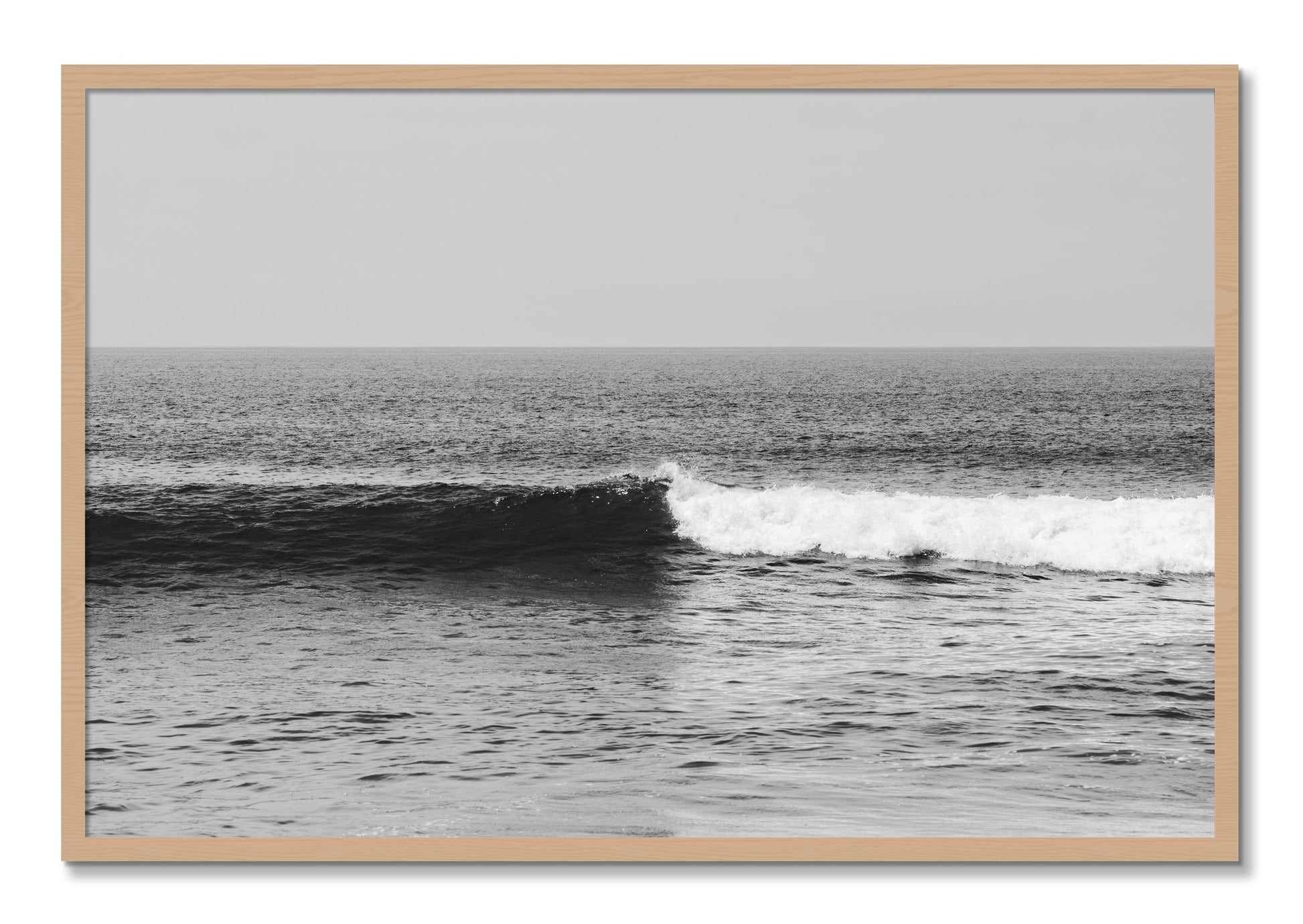 Framed photograph of The Wave by Dylan Ozanich, Oak frame, Full Bleed