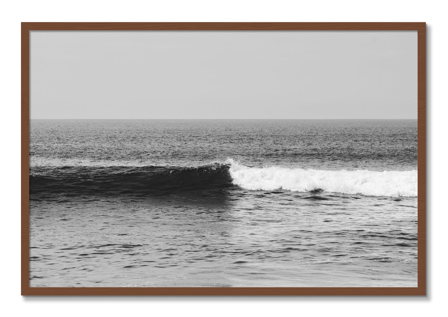 Framed photograph of The Wave by Dylan Ozanich, Walnut frame, Full Bleed
