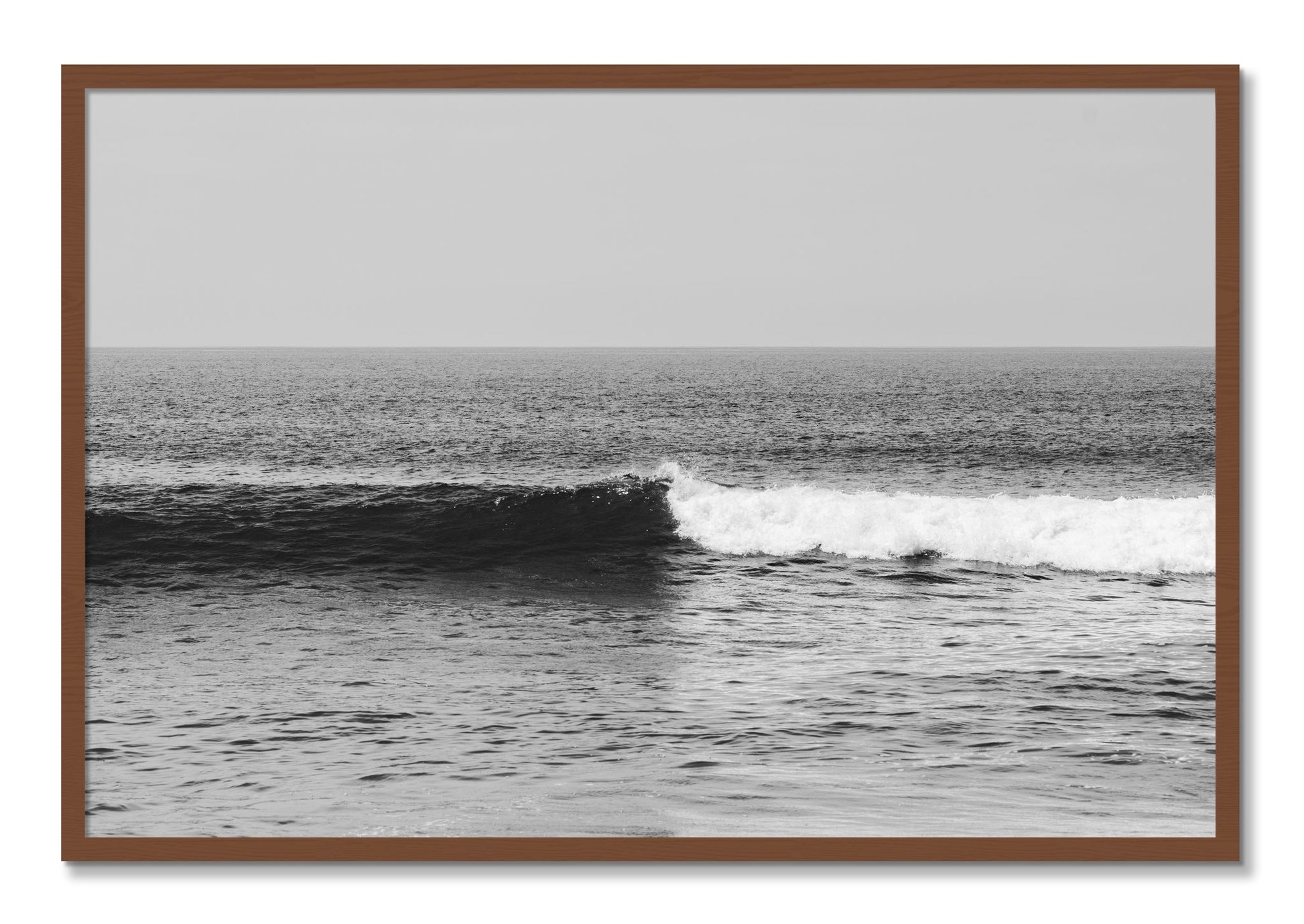 Framed photograph of The Wave by Dylan Ozanich, Walnut frame, Full Bleed