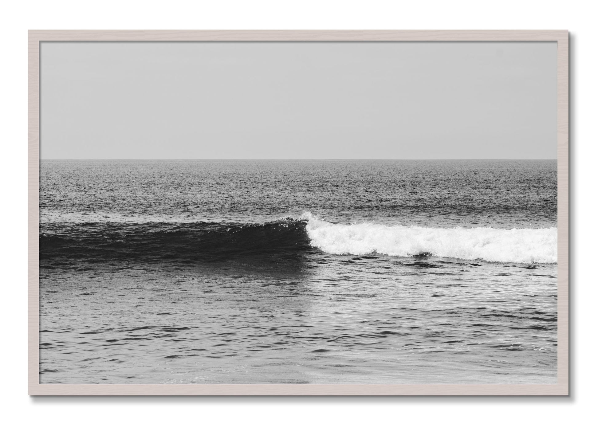 Framed photograph of The Wave by Dylan Ozanich, White Maple frame, Full Bleed