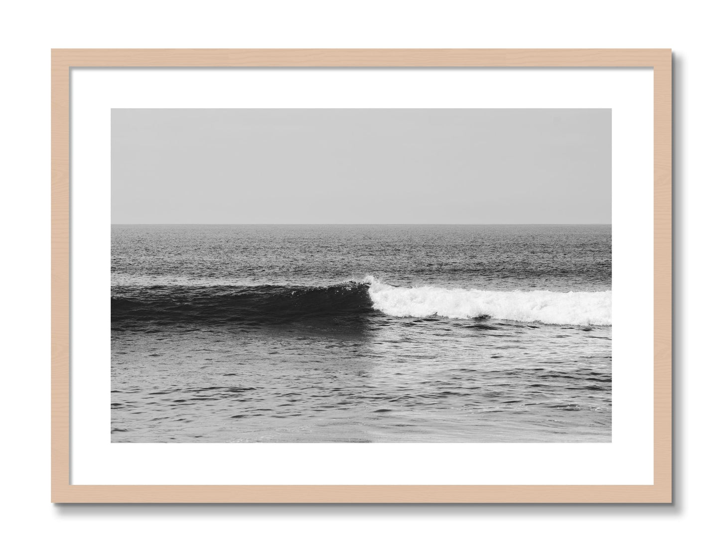 Framed photograph of The Wave by Dylan Ozanich, Maple frame, Borders