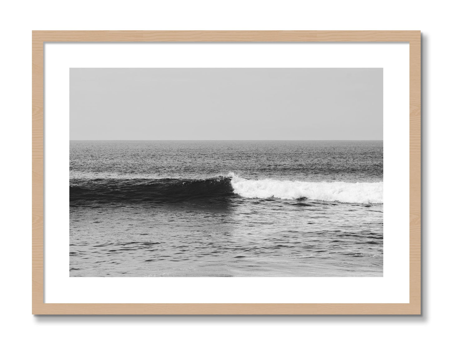 Framed photograph of The Wave by Dylan Ozanich, Oak frame, Borders