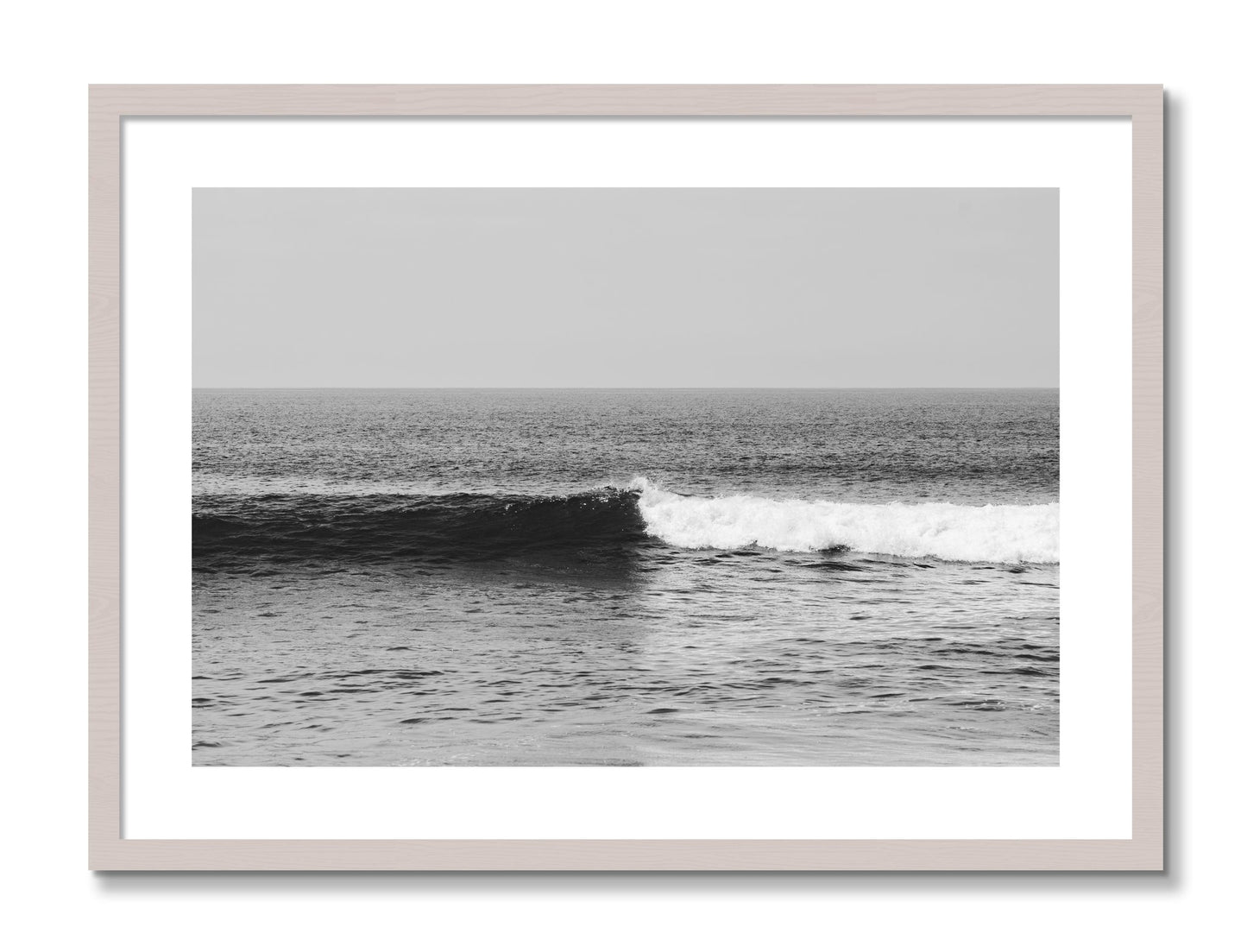 Framed photograph of The Wave by Dylan Ozanich, White Maple frame, Borders