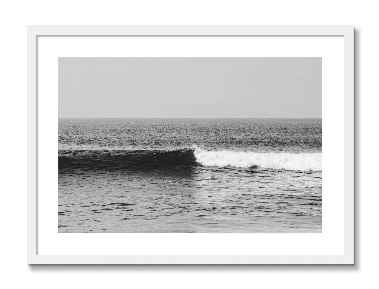 Framed photograph of The Wave by Dylan Ozanich, White frame, Borders