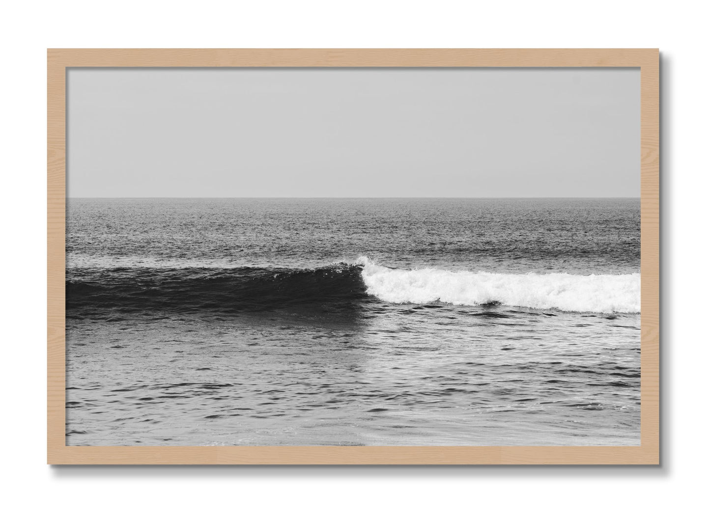 Framed photograph of The Wave by Dylan Ozanich, Oak frame, Full Bleed