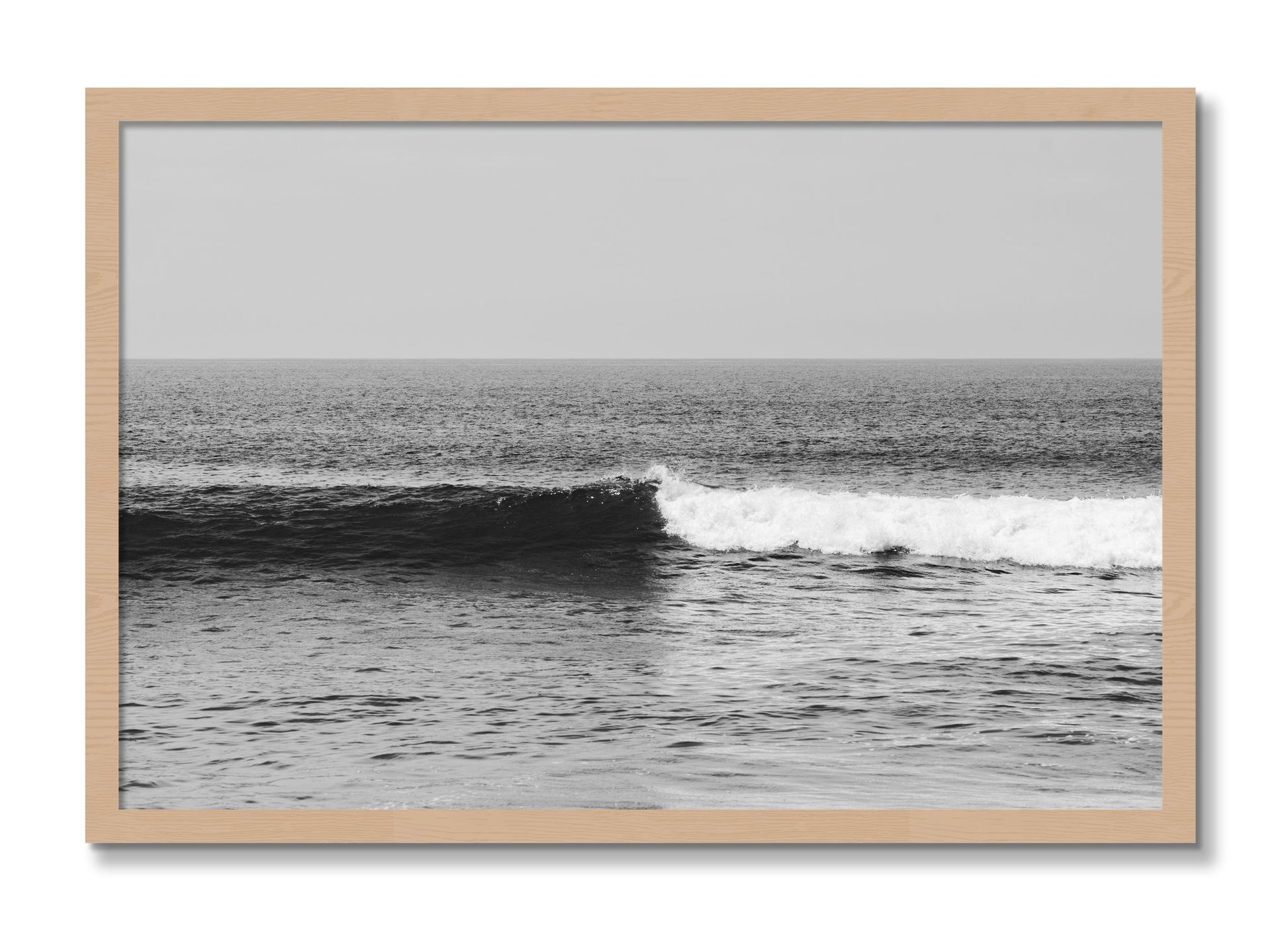 Framed photograph of The Wave by Dylan Ozanich, Oak frame, Full Bleed