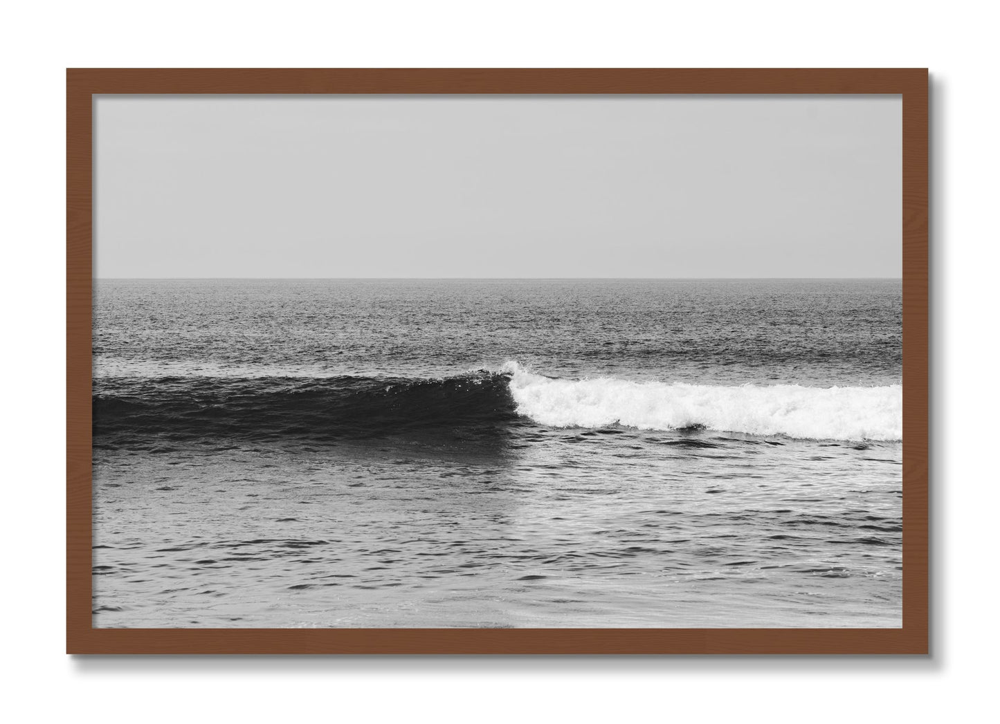 Framed photograph of The Wave by Dylan Ozanich, Walnut frame, Full Bleed
