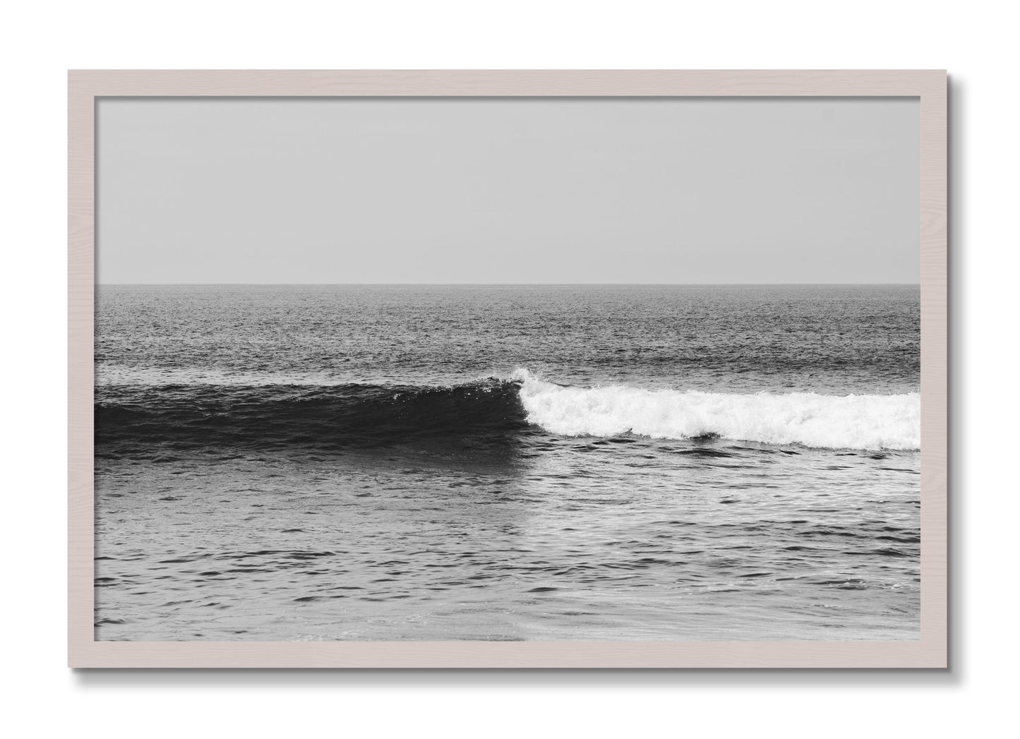 Framed photograph of The Wave by Dylan Ozanich, White Maple frame, Full Bleed