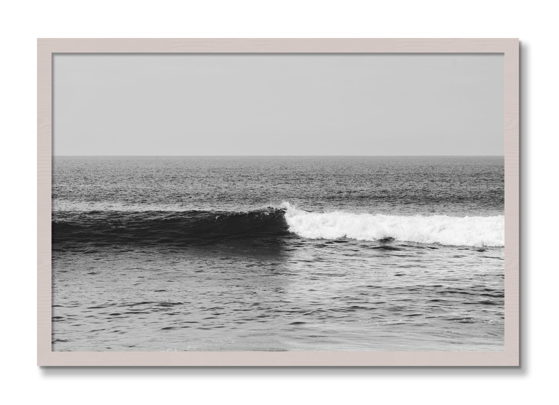 Framed photograph of The Wave by Dylan Ozanich, White Maple frame, Full Bleed